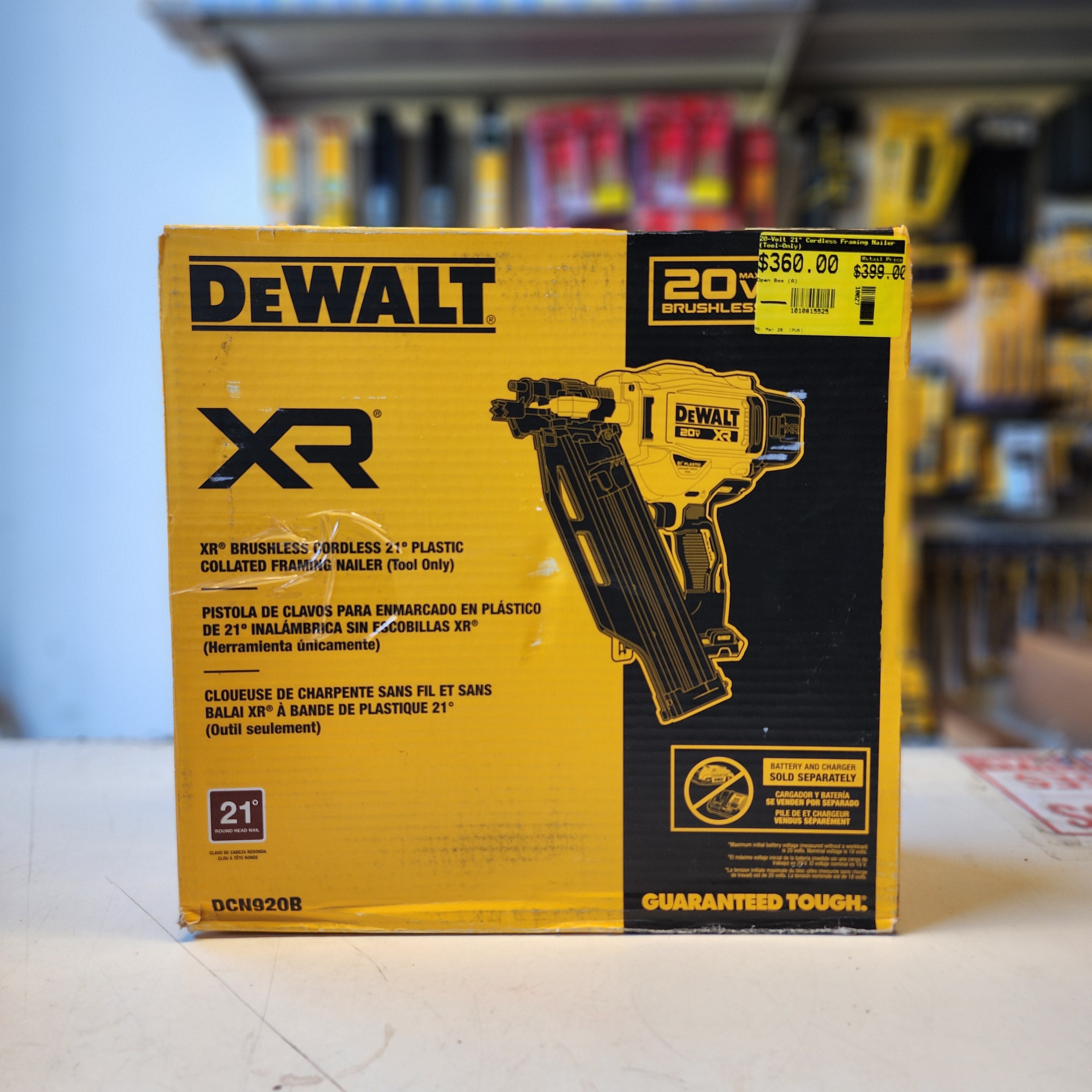 21 degree DEWALT nailer for framing and sheathing work