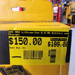 DEWALT replacement battery and charger for cordless tools