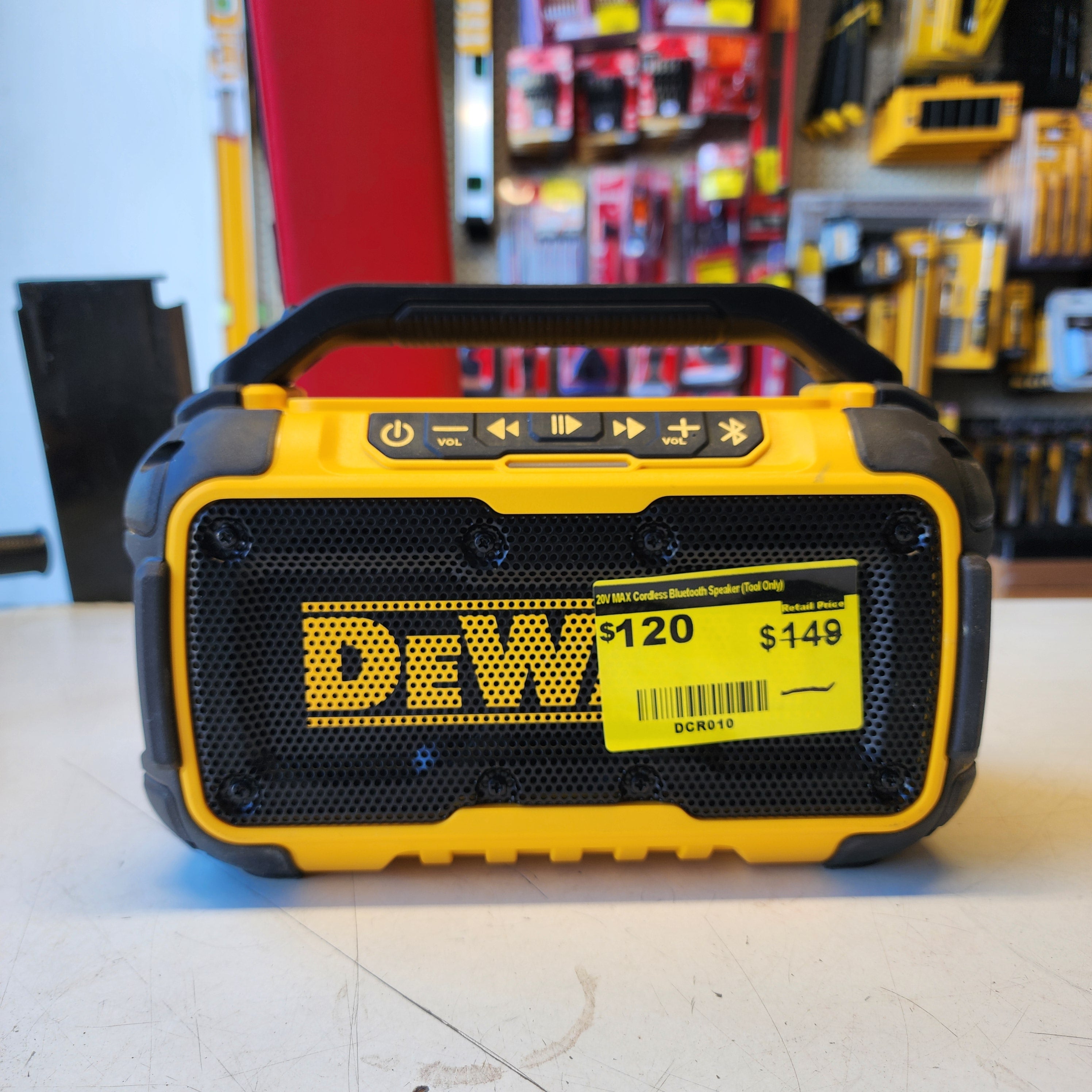 DEWALT 20V MAX portable speaker tool only listing photo