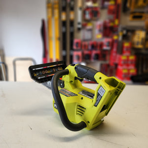 compact top handle chainsaw Ryobi 40V yard maintenance tool