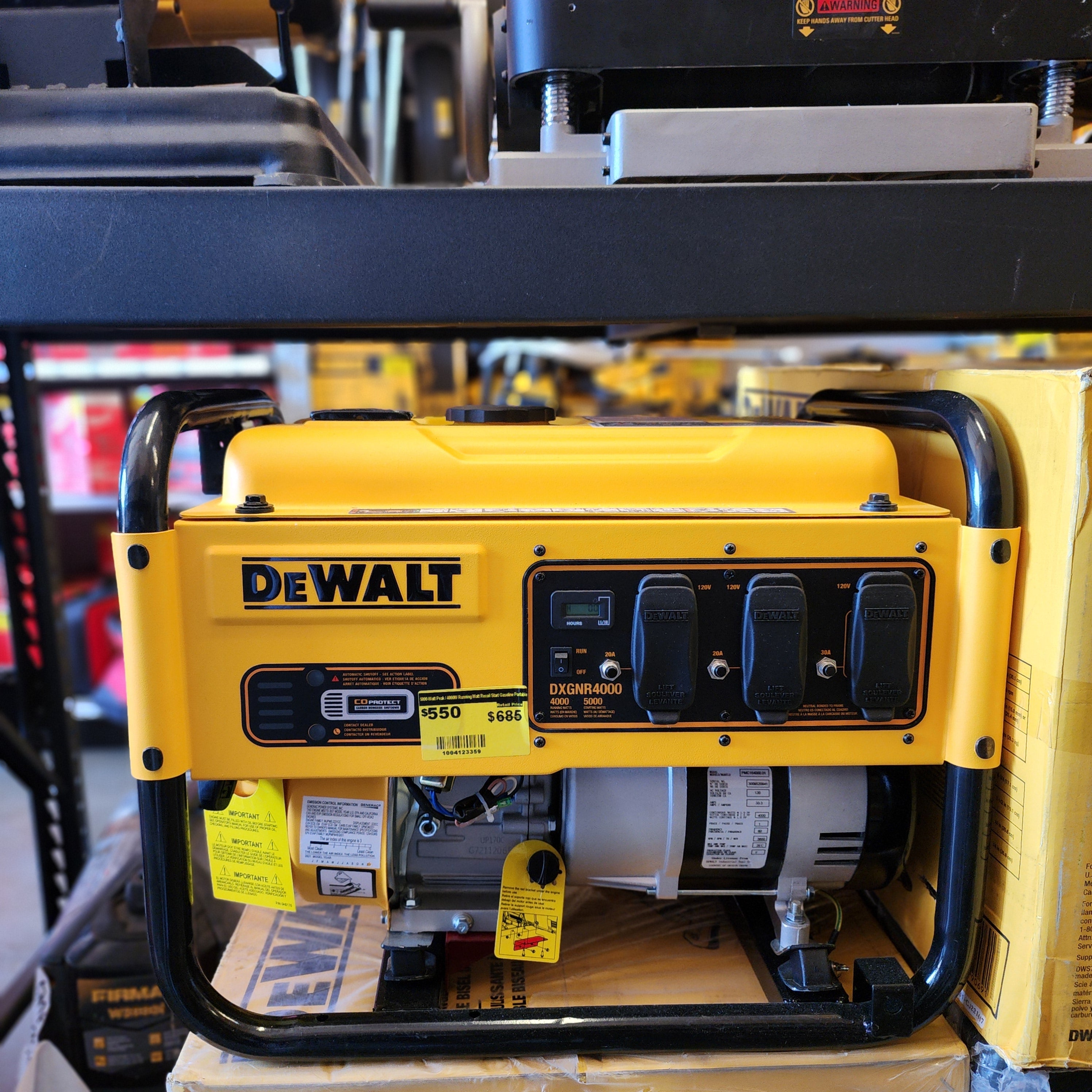DEWALT recoil start gasoline generator unit