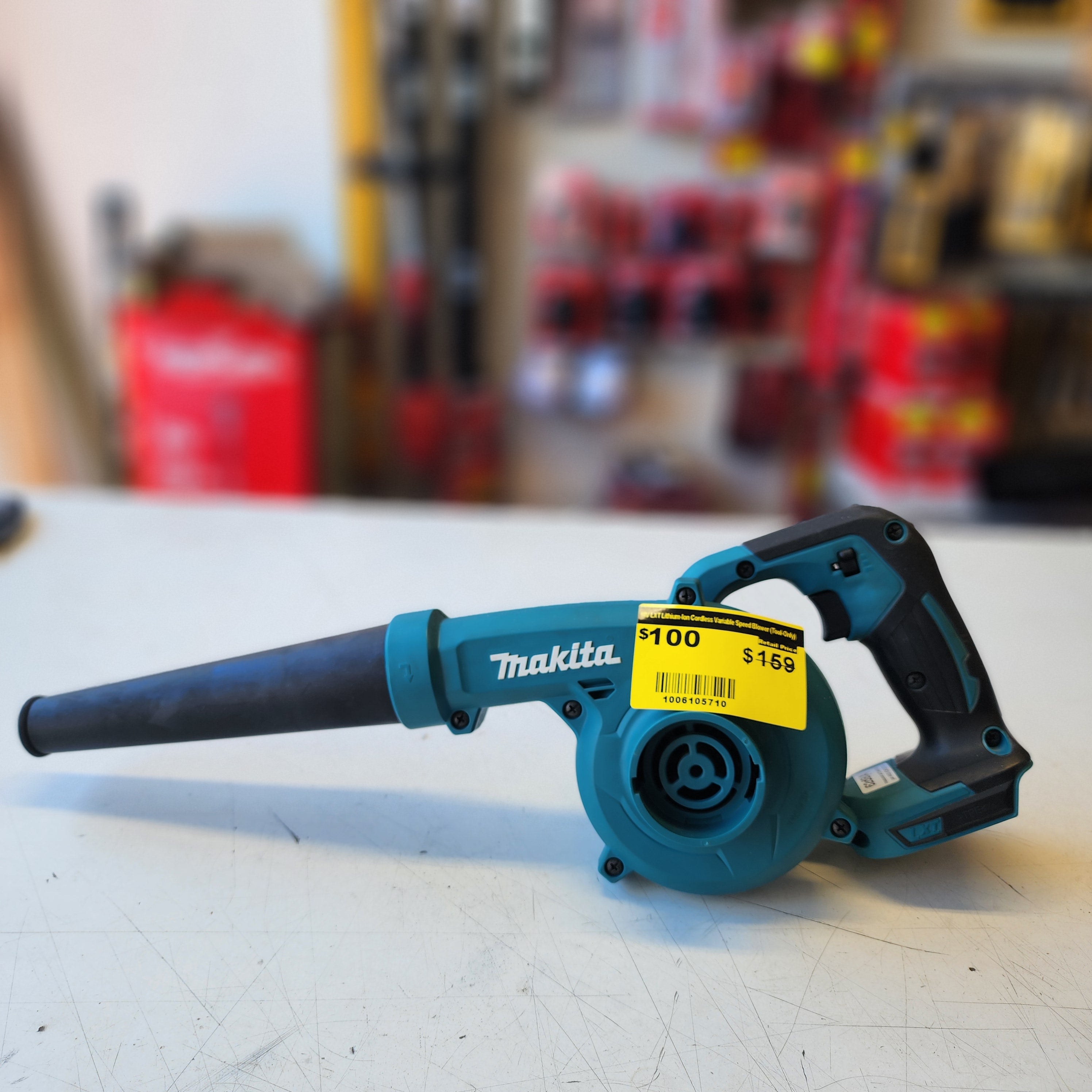 Makita cordless blower for outdoor debris removal