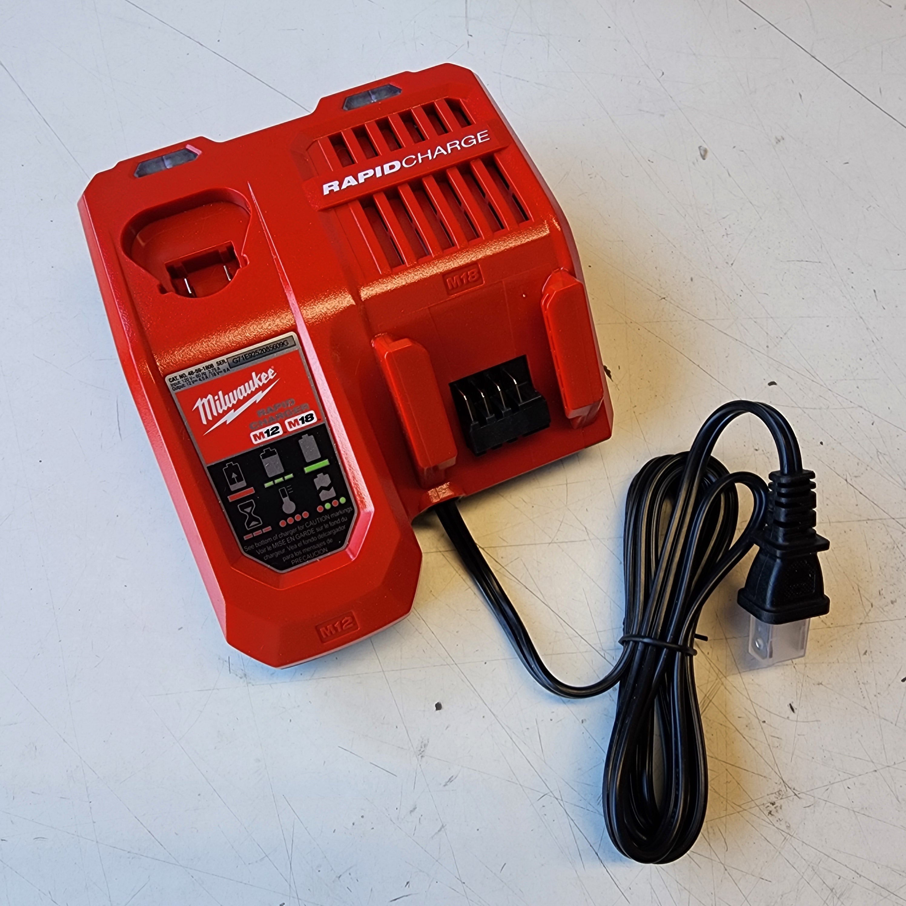 Milwaukee dual voltage battery charger unit
