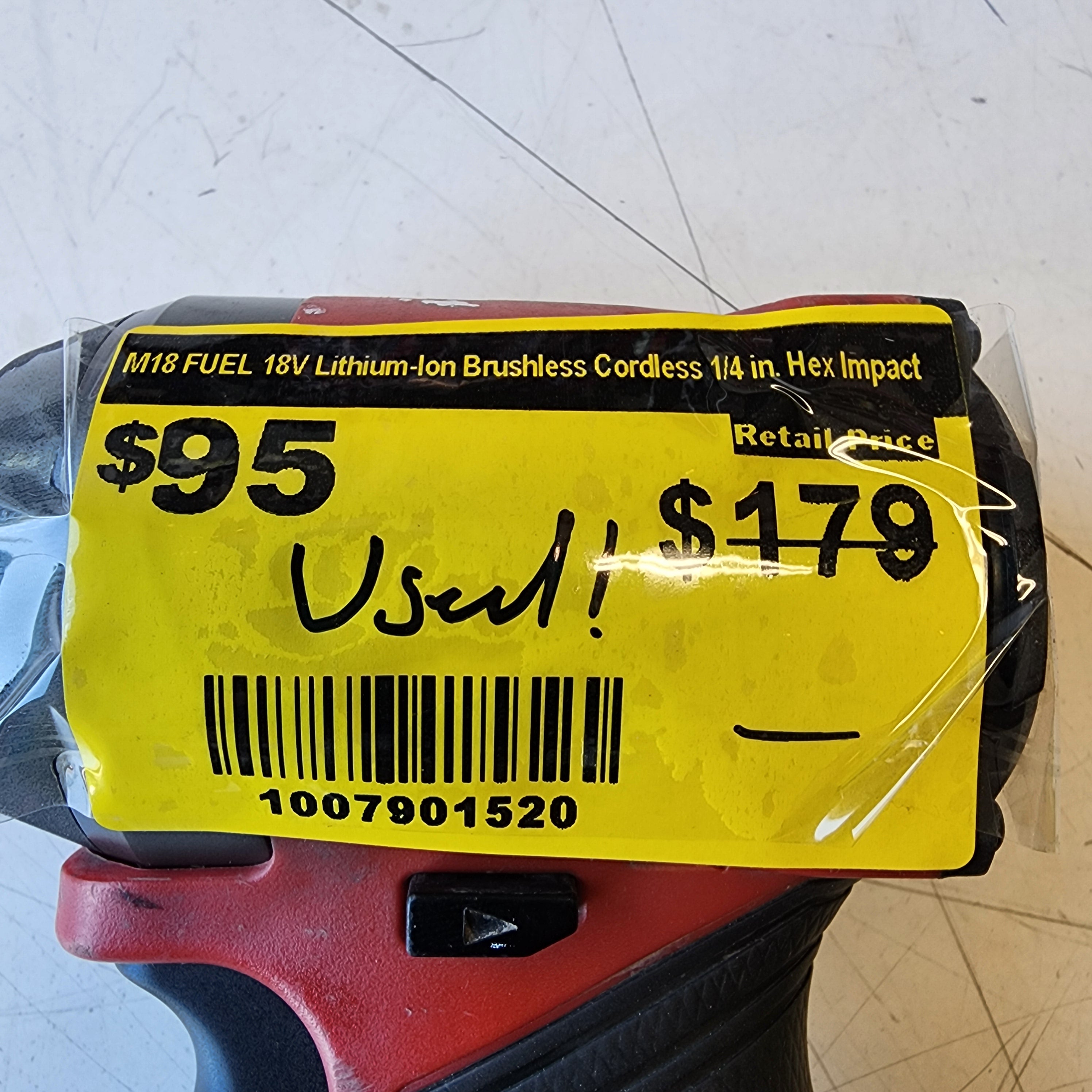 Milwaukee cordless impact driver tool only