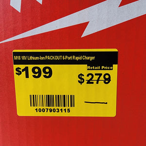 Milwaukee M18 18V Lithium-Ion PACKOUT 6-Port Rapid #condition_open-box