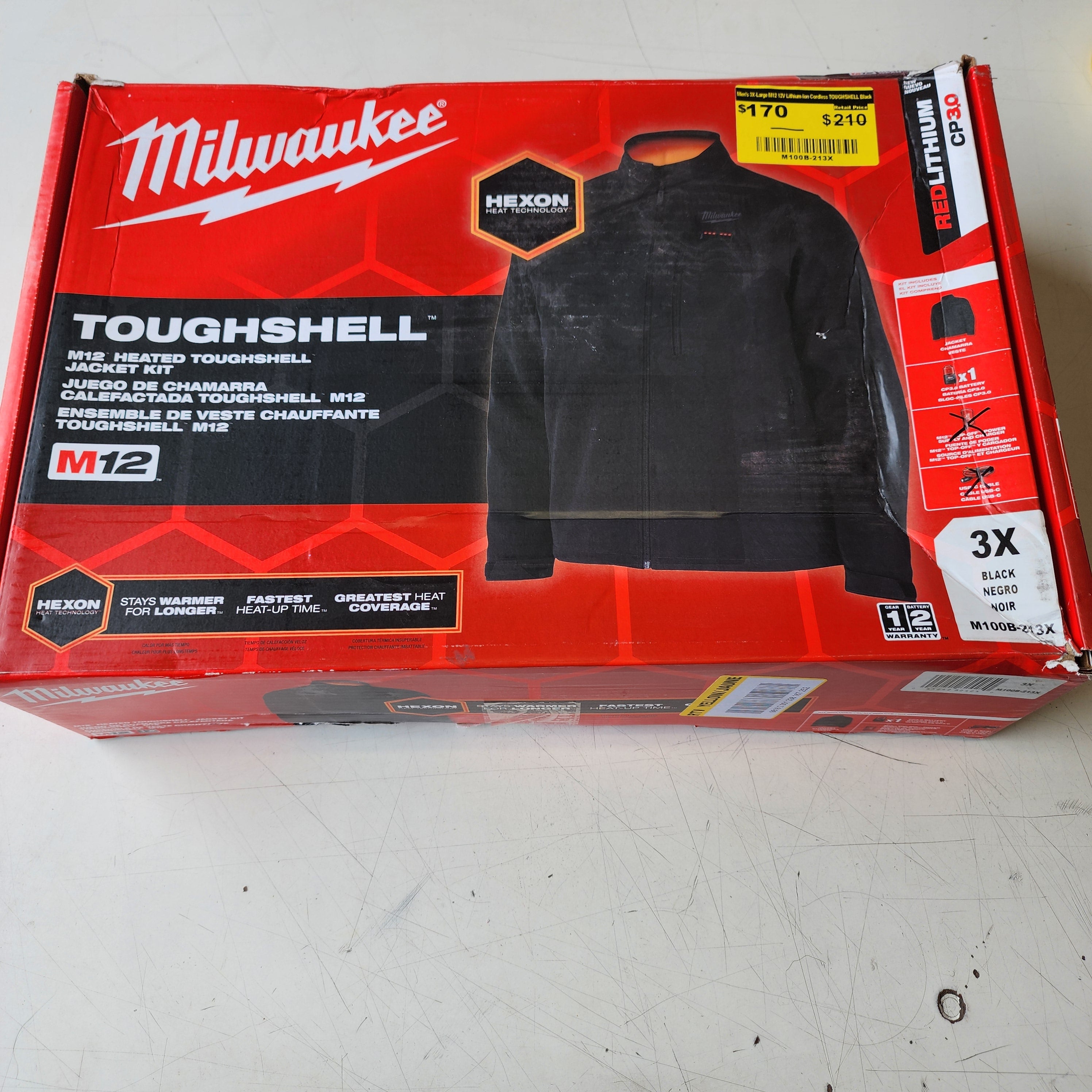 Milwaukee Men's 3X-Large M12 12V Lithium-Ion Cordl #condition_open-box