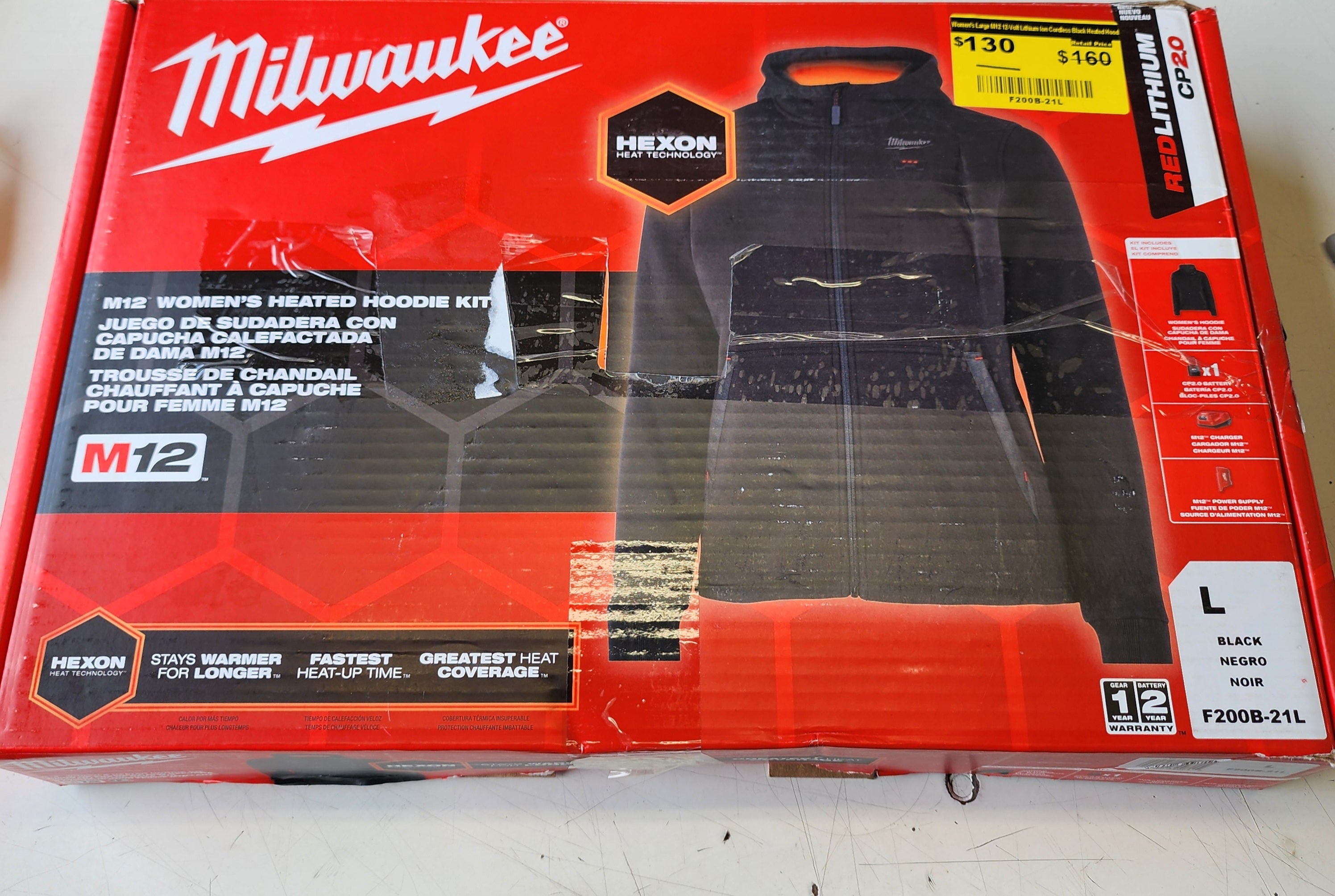 Milwaukee black heated jacket large