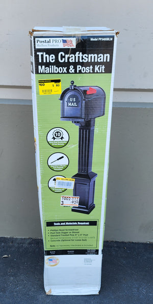 Craftsman style mailbox black
