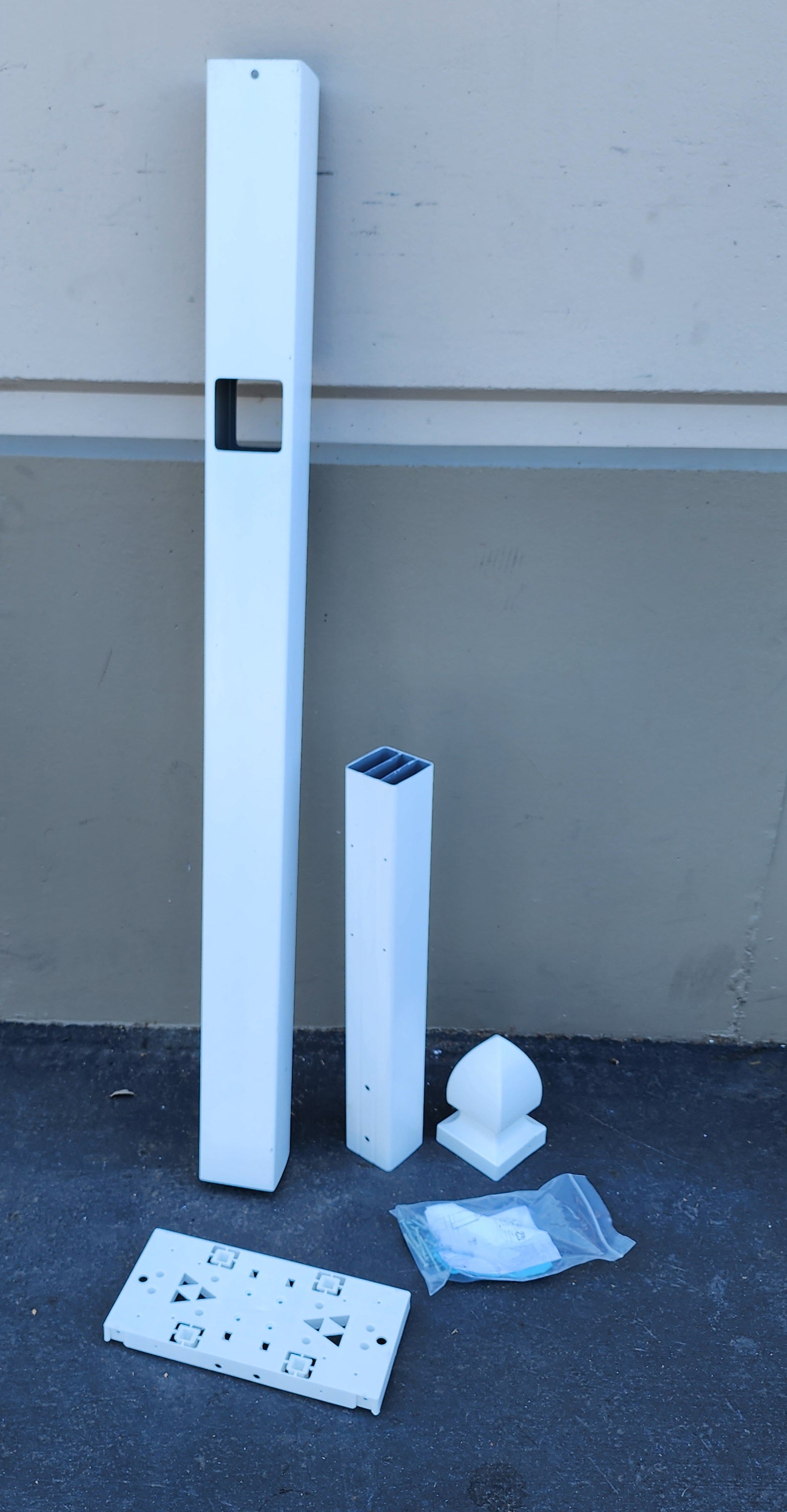 Architectural Mailboxes Whitley Plastic Crossarm Convertible Mailbox Post, White