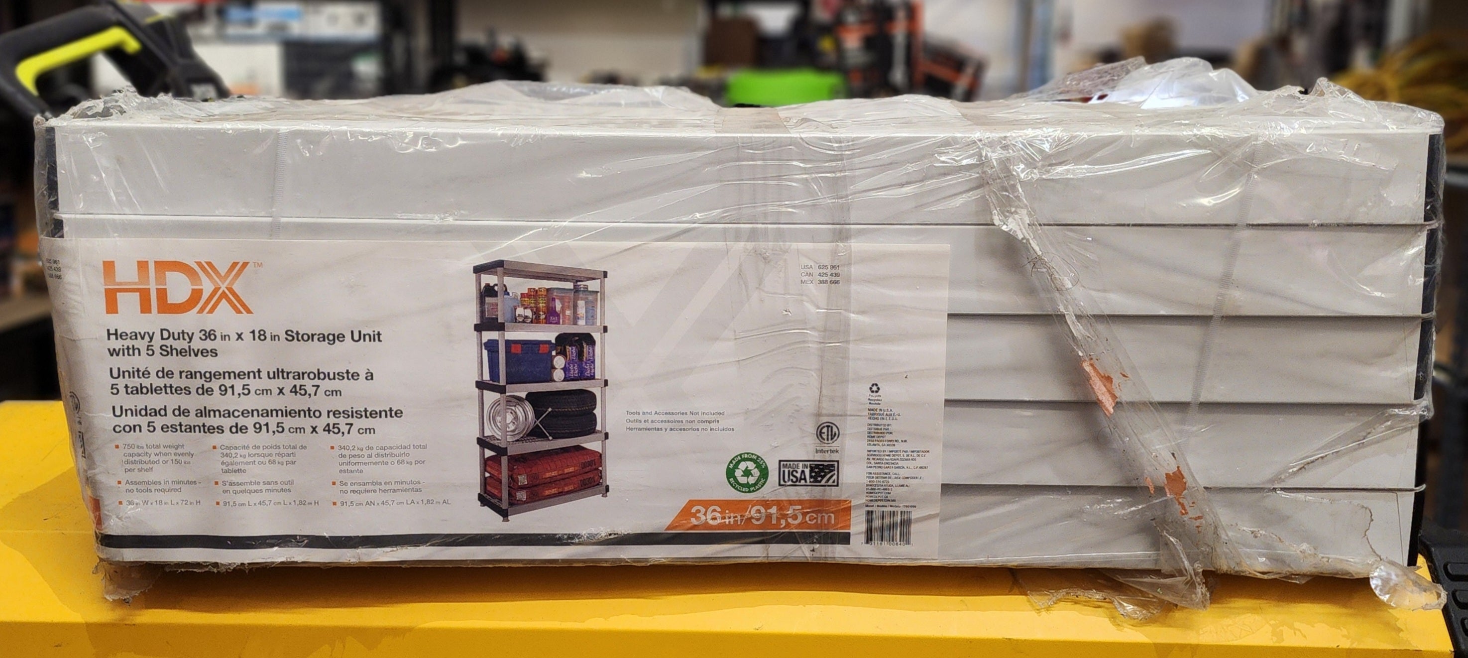 HDX 5-Tier Heavy-Duty Plastic Storage Shelving Uni #condition_open-box