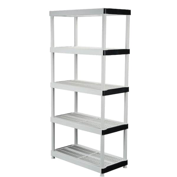 HDX 5-Tier Heavy-Duty Plastic Storage Shelving Uni #condition_open-box