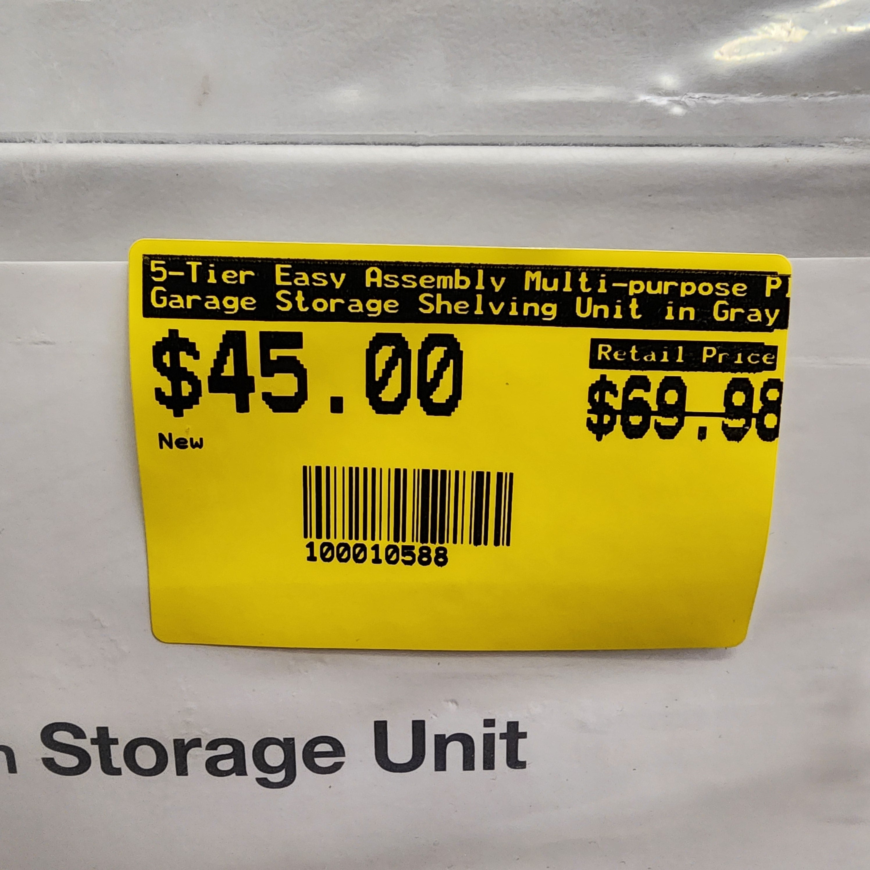 HDX 5-Tier Heavy-Duty Plastic Storage Shelving Uni #condition_open-box