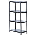 HDX 4-Tier Plastic Garage Storage Shelving Unit Black