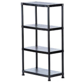 HDX 4-Tier Plastic Garage Storage Shelving Unit Black