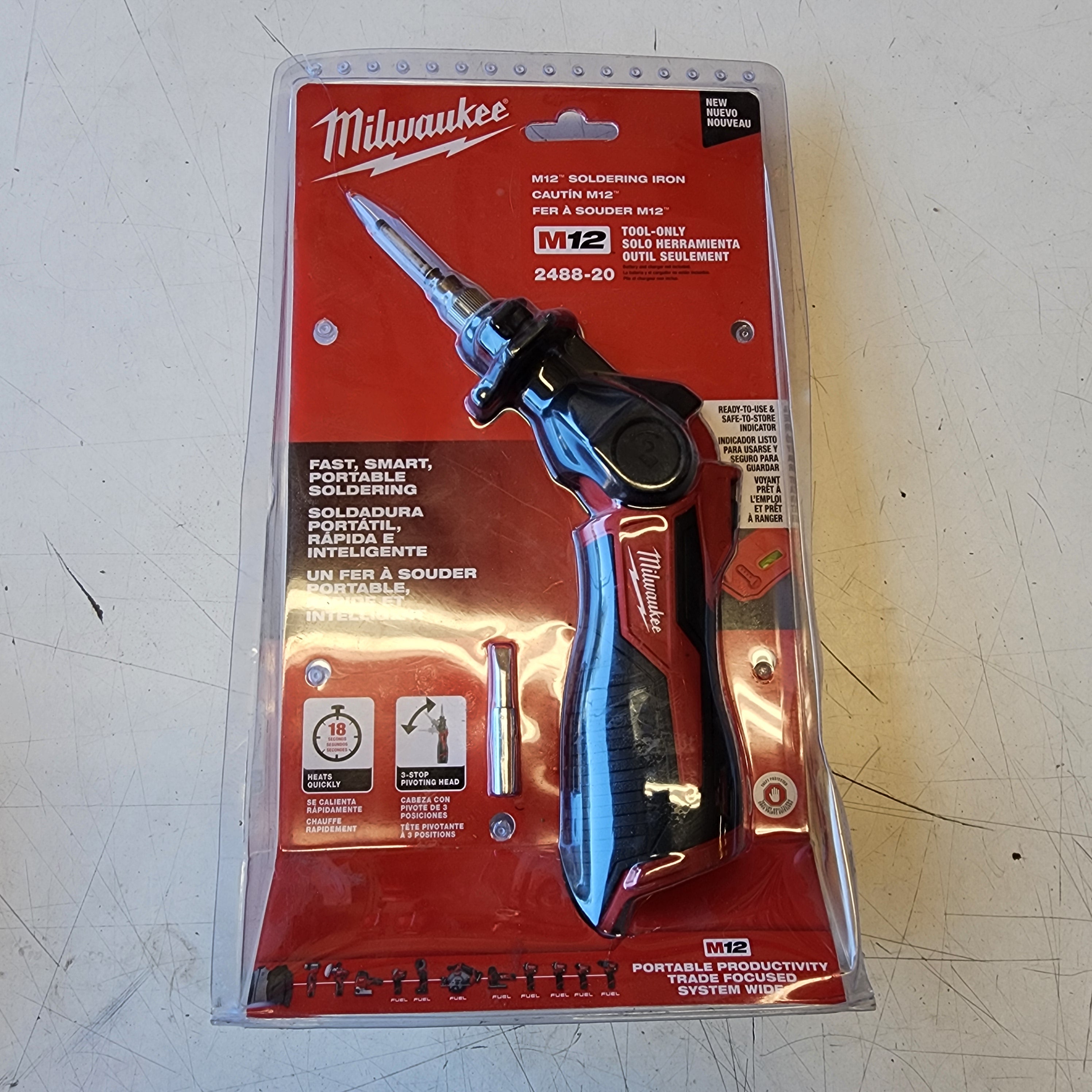 Milwaukee M12 12V Lithium-Ion Cordless Soldering Iron