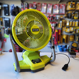 RYOBI ONE+ 18V Cordless Hybrid WHISPER SERIES 12 in. Misting Air Cannon Fan RYOBI