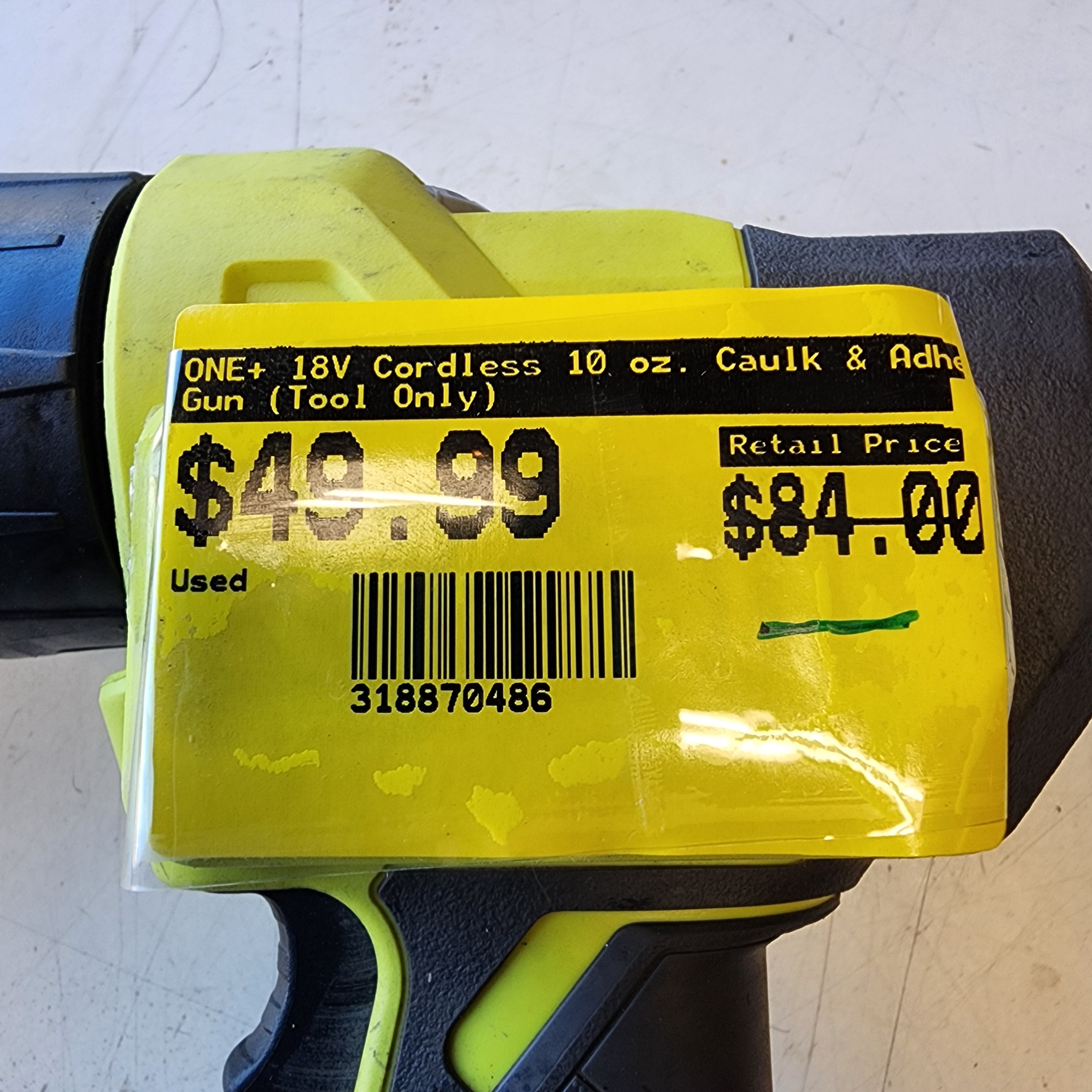 RYOBI ONE+ 18V Cordless 10 oz. Caulk &amp; Adhesive Gun RYOBI