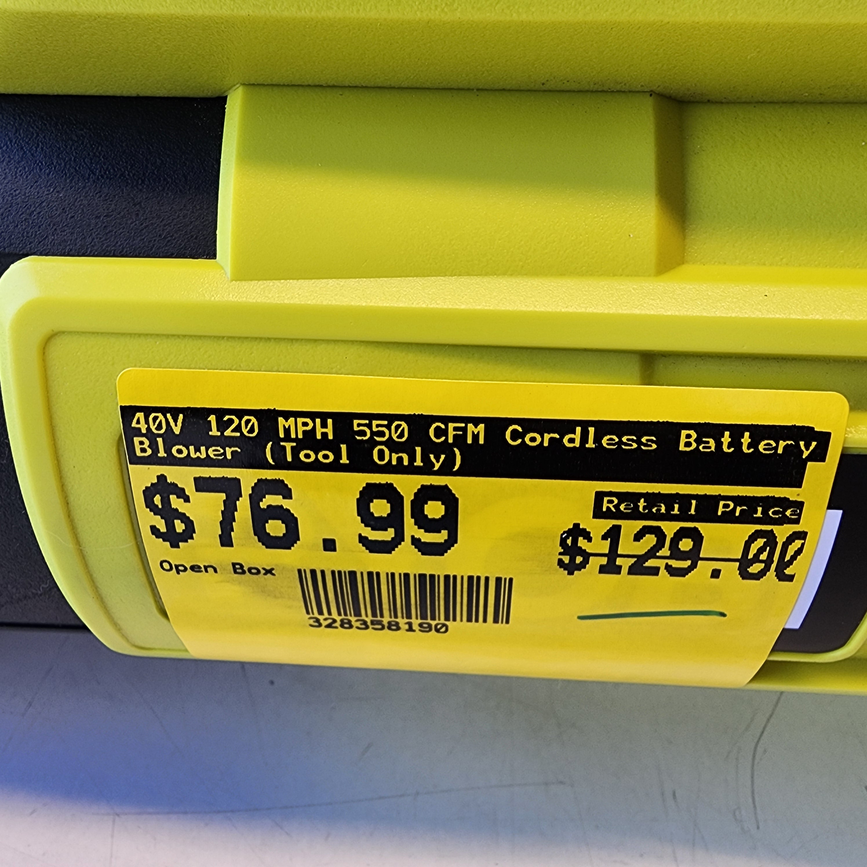 RYOBI 40V 120 MPH 550 CFM Cordless Battery Leaf Blower Tool Only RYOBI