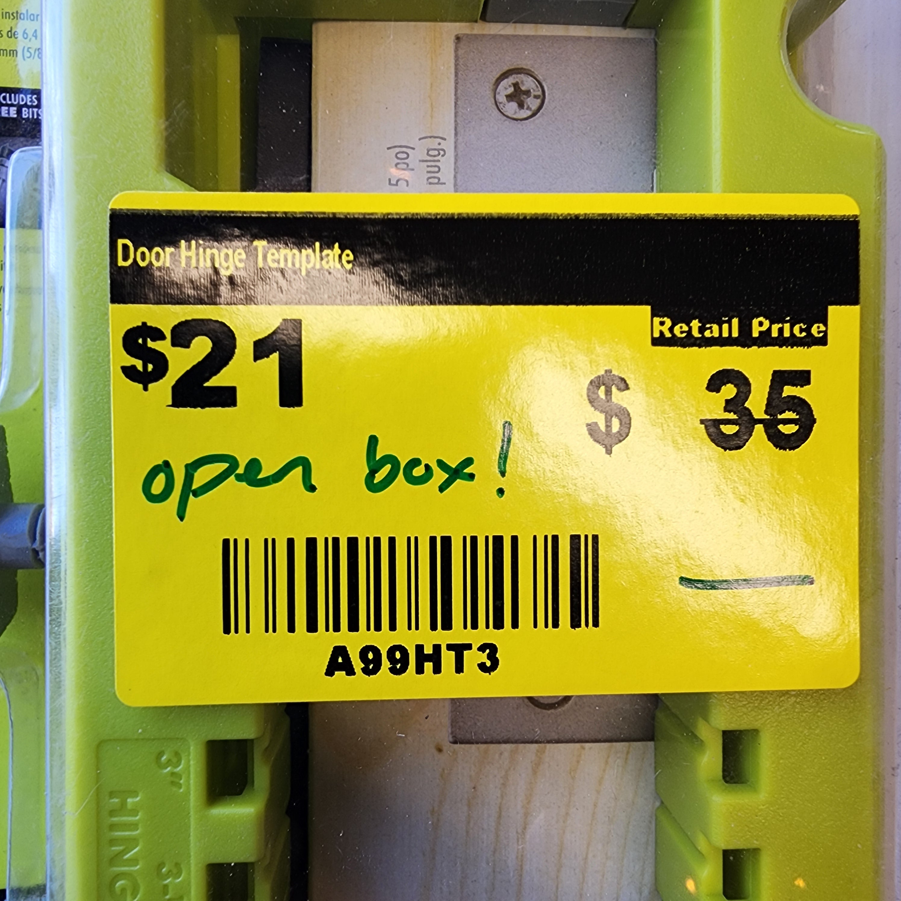 RYOBI Door Hinge Template RYOBI