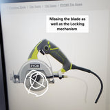 RYOBI TC401 12 Amp 4 in. Corded Handheld Wet Tile Saw