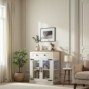 Modern Glass Door Cabinet – 3 Styles | Adjustable Shelves | Compact Storage Cupboard 2Dropme