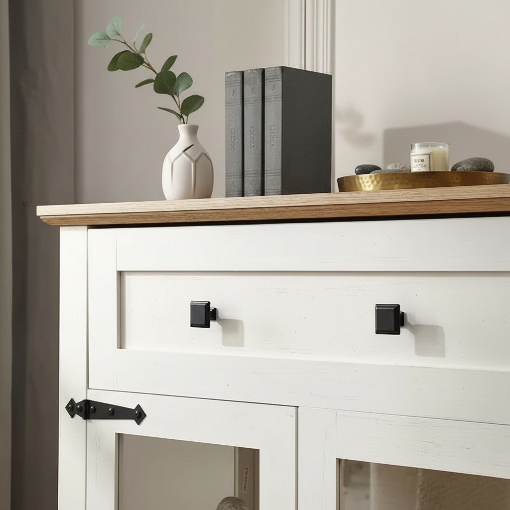 Modern Glass Door Cabinet – 3 Styles | Adjustable Shelves | Compact Storage Cupboard 2Dropme