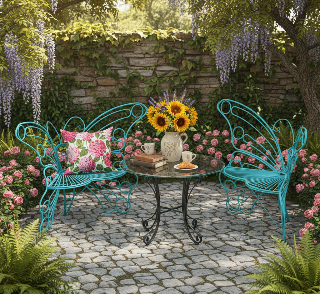 50-Inch Outdoor Garden Bench with Iron Metal Frame – Patio Porch Lawn Yard Bench – Multiple Colors 2Dropme