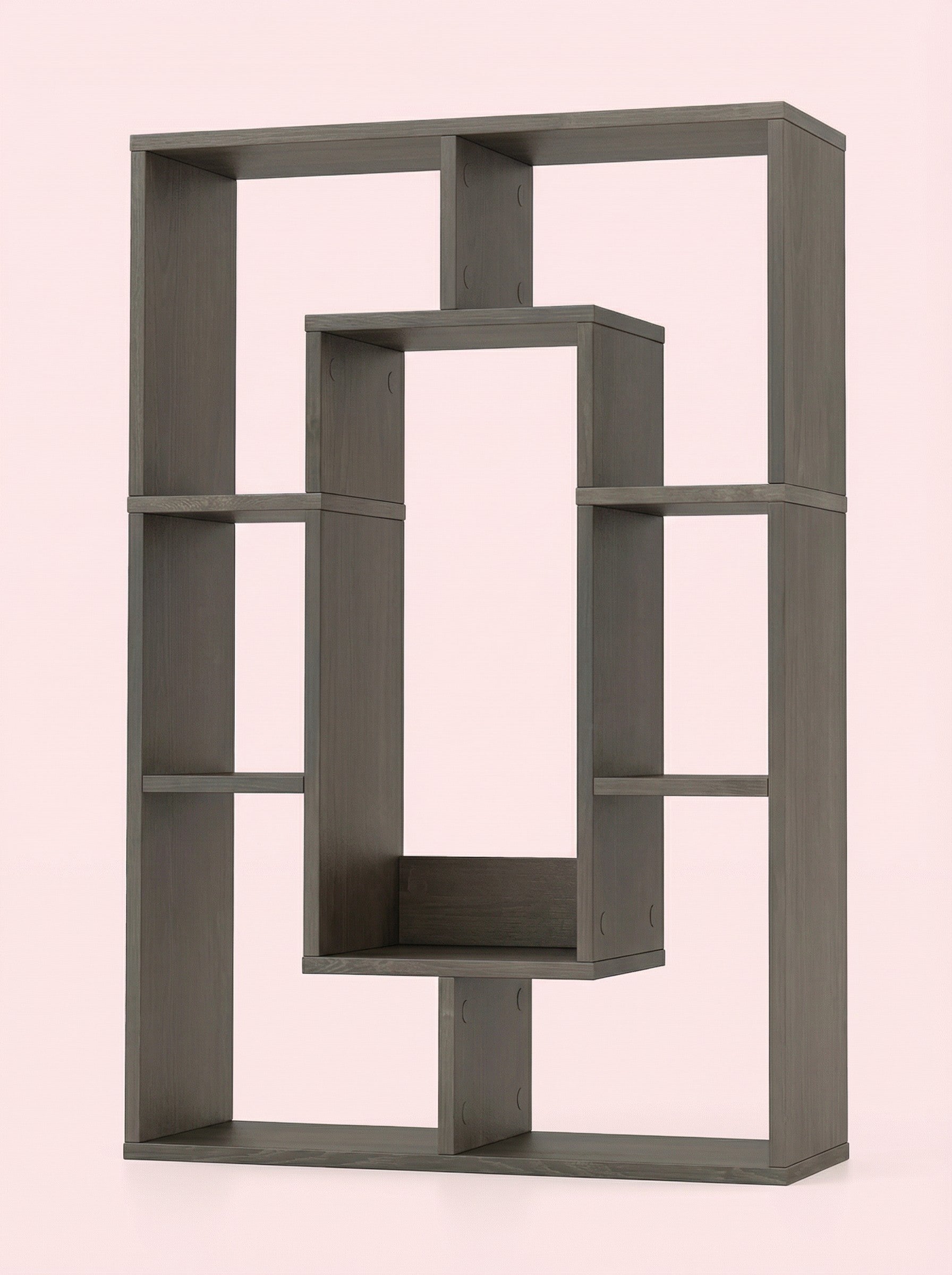 7-Tier Cube Bookshelf, Tall Narrow Bookcase for Small Spaces 2Dropme