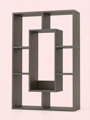 7-Tier Cube Bookshelf, Tall Narrow Bookcase for Small Spaces 2Dropme