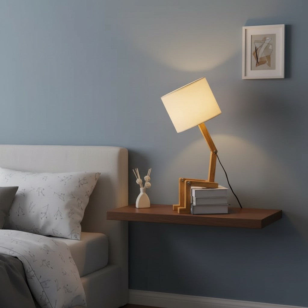 Creative Shape-Changing Wooden Lamp – Foldable Modern Desk Light for Bedroom, Study & Living Room 2Dropme