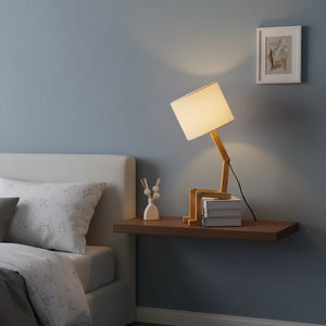 Creative Shape-Changing Wooden Lamp – Foldable Modern Desk Light for Bedroom, Study & Living Room 2Dropme