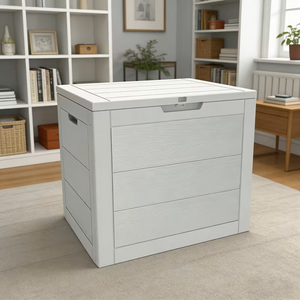 75 Gallon Heavy-Duty Outdoor Deck Box – Waterproof Patio Storage Box with Hinged Lid, Lockable & Easy Assembly 2Dropme