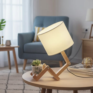 Creative Shape-Changing Wooden Lamp – Foldable Modern Desk Light for Bedroom, Study & Living Room 2Dropme