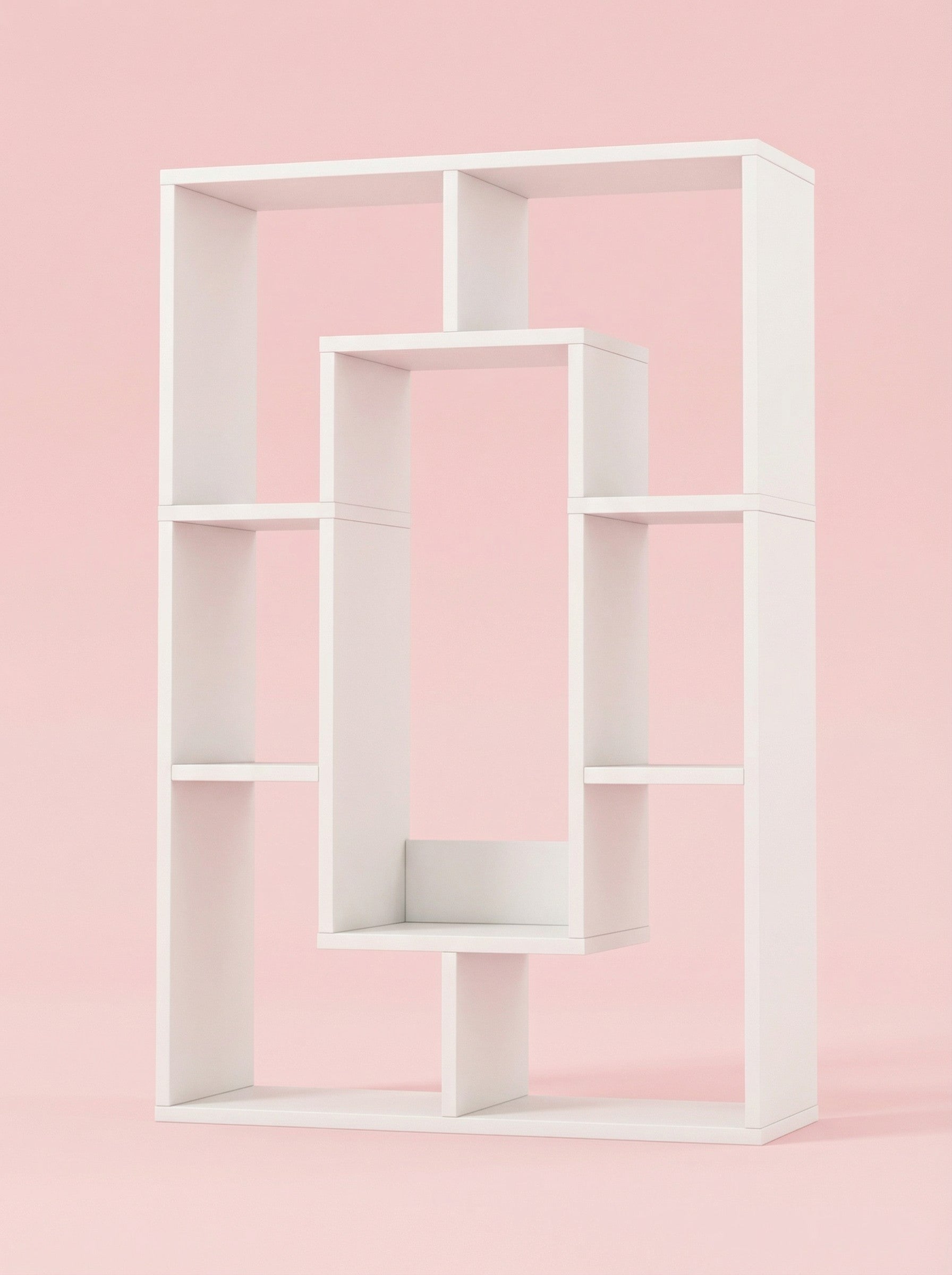 7-Tier Cube Bookshelf, Tall Narrow Bookcase for Small Spaces 2Dropme