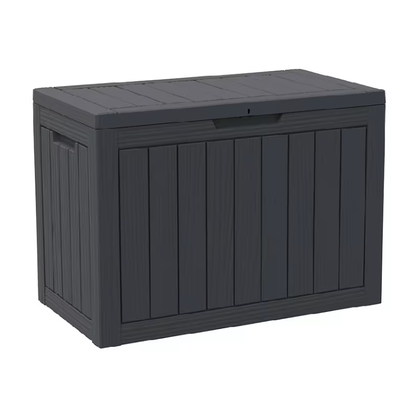 75 Gallon Heavy-Duty Outdoor Deck Box – Waterproof Patio Storage Box with Hinged Lid, Lockable & Easy Assembly 2Dropme