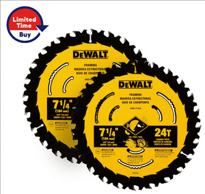 DEWALT 7-1/4 in. 24-Tooth Rough Finish Carbide Circular Saw Blade DEWALT