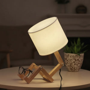 Creative Shape-Changing Wooden Lamp – Foldable Modern Desk Light for Bedroom, Study & Living Room 2Dropme
