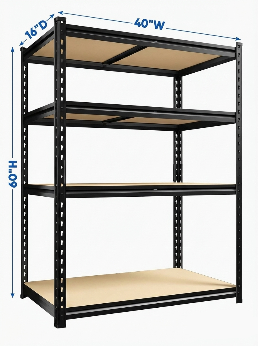 Heavy Duty Metal Garage Shelving Rack 2000lbs 4/5/6-Tier Steel Shelf 60"/72"/84" 2Dropme