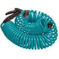 25' Blue Coil Hose w/8-Pattern Plastic Nozzle 26381