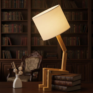 Creative Shape-Changing Wooden Lamp – Foldable Modern Desk Light for Bedroom, Study & Living Room 2Dropme