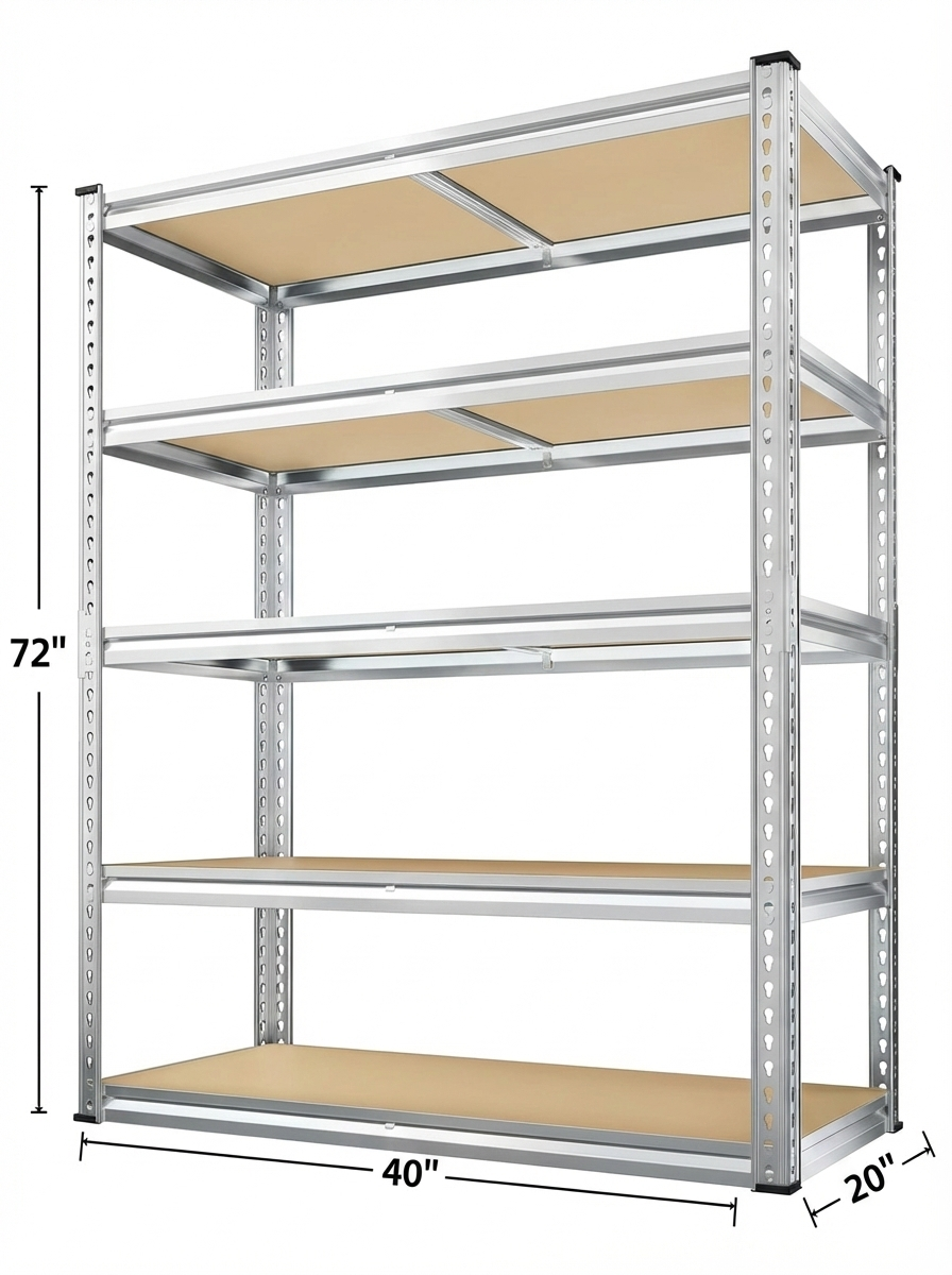 Heavy Duty Metal Garage Shelving Rack 2000lbs 4/5/6-Tier Steel Shelf 60"/72"/84" 2Dropme