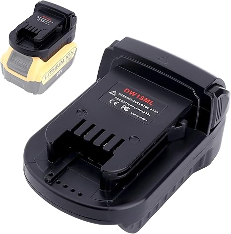 DW18ML Battery Adapter for DeWalt 20V MAX to Milwaukee M18 18V Tools (Adapter Only)