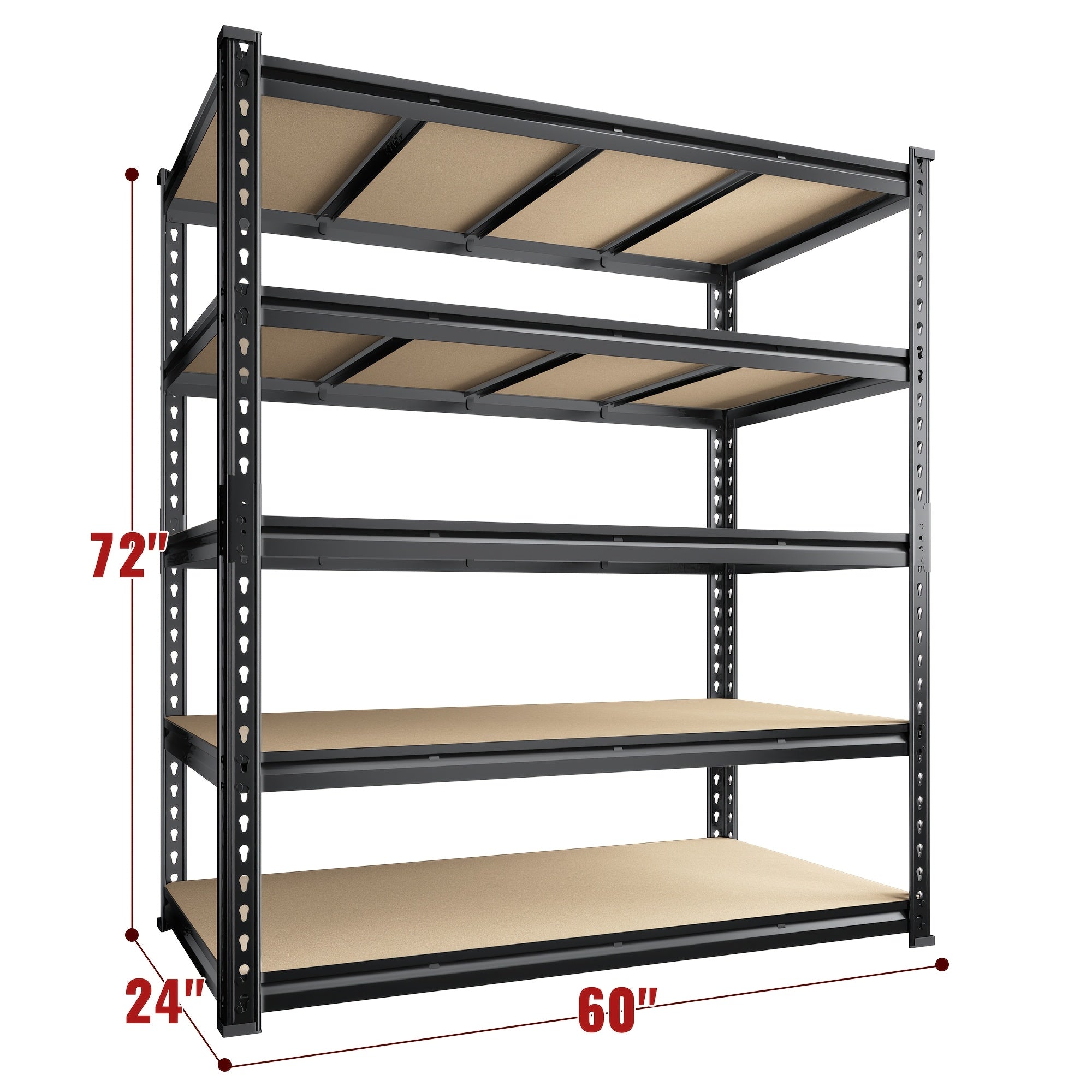 Heavy Duty Metal Garage Shelving Rack 2000lbs 4/5/6-Tier Steel Shelf 60"/72"/84" 2Dropme