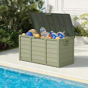 75 Gallon Heavy-Duty Outdoor Deck Box – Waterproof Patio Storage Box with Hinged Lid, Lockable & Easy Assembly 2Dropme
