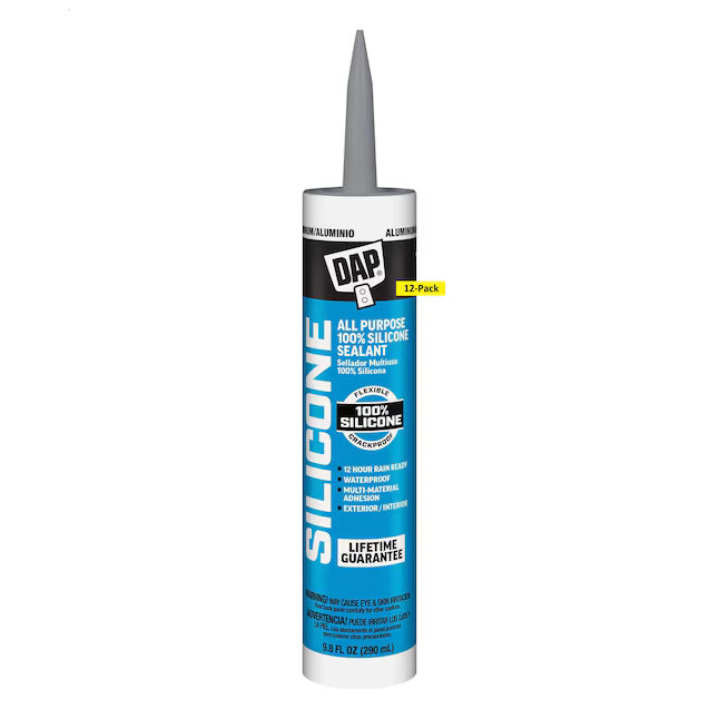 DAP 12 -Pack 9.8-oz Window and Door Aluminum Silicone Caulk