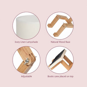 Creative Shape-Changing Wooden Lamp – Foldable Modern Desk Light for Bedroom, Study & Living Room 2Dropme