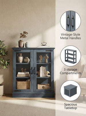 Modern Glass Door Cabinet – 3 Styles | Adjustable Shelves | Compact Storage Cupboard 2Dropme