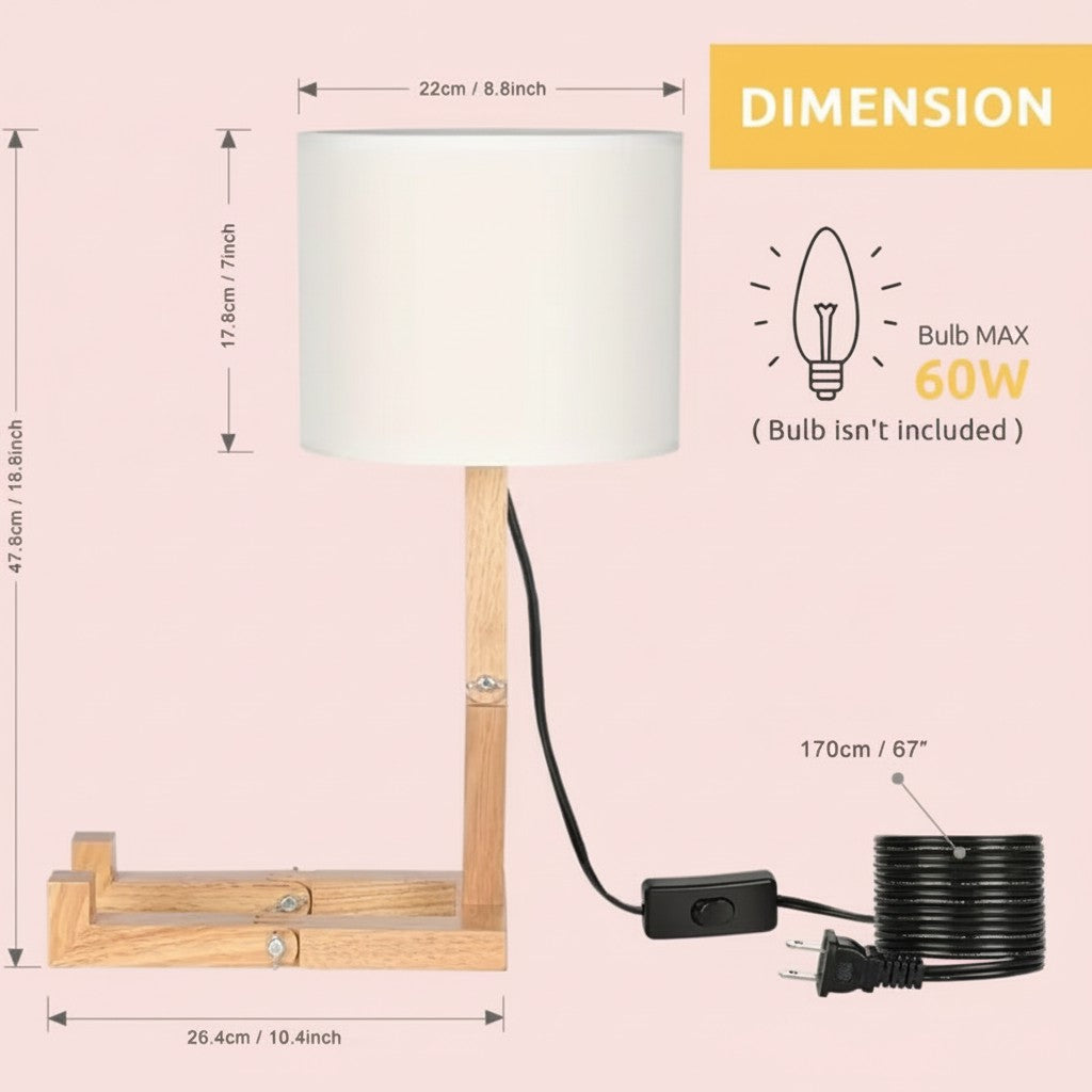 Creative Shape-Changing Wooden Lamp – Foldable Modern Desk Light for Bedroom, Study & Living Room 2Dropme