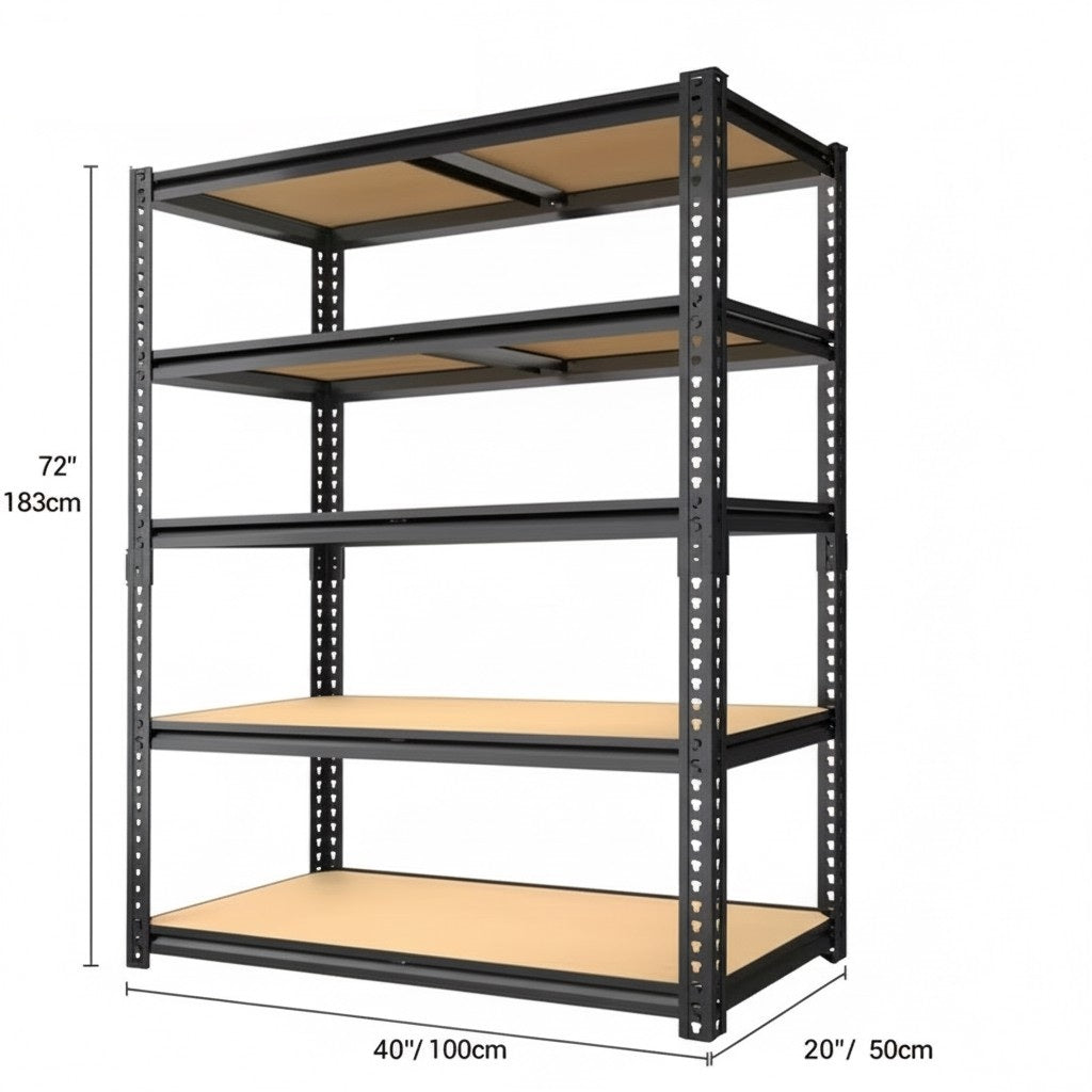 Heavy Duty Metal Garage Shelving Rack 2000lbs 4/5/6-Tier Steel Shelf 60"/72"/84" 2Dropme