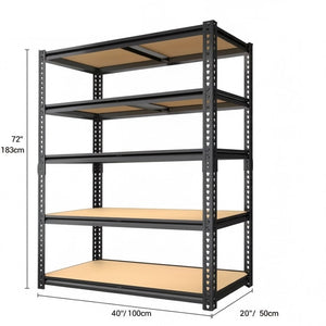 Heavy Duty Metal Garage Shelving Rack 2000lbs 4/5/6-Tier Steel Shelf 60"/72"/84" 2Dropme